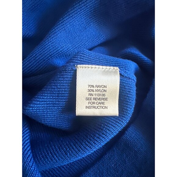 Leo‎ Nicole Sweater Womens Size 1X Blue Tank Top Ribbed Knit Sleeveless New - Picture 6 of 9